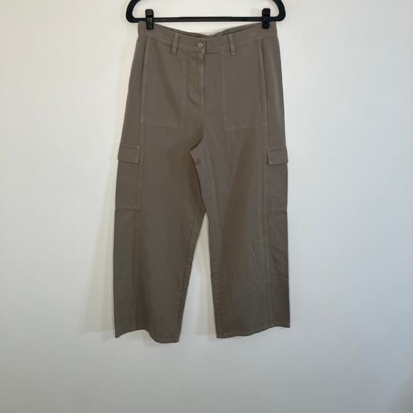 NWT EILEEN FISHER Utility Organic Cotton Cargo Pant Gray Medium Petite MP - Picture 1 of 5